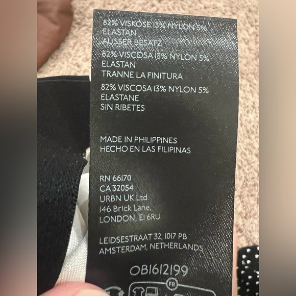 NWT new small Anthropologie Maeve Margot flare cropped pants black white hearts - Picture 9 of 17